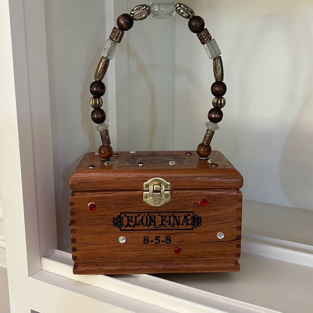 Wooden Cigar Box Purse